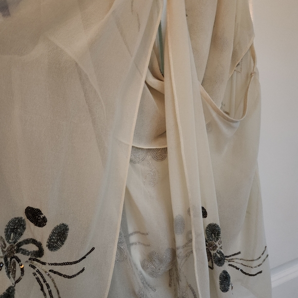 EUC Vintage Ludi Racer Sequins Open Back Top - Picture 4 of 12